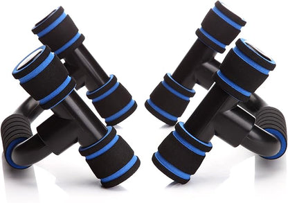 READAEER Push Up Bars Gym Exercise Equipment Fitness 1 Pair Pushup Handles with Cushioned Foam Grip and Non-Slip Sturdy Structure Push Up Bars for Men & Women