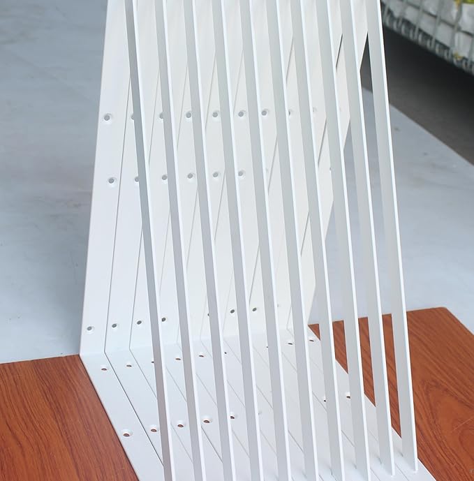 16 Pack L22 x H 12" White Heavy Duty Shelf Brackets with Screws Metal Shelf Brackets Shelf Support Angle Brackets for Shelves L Brackets Heavy Duty Floating Shelf