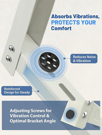 Mini Split Wall Mounting Bracket, Mini Split Brackets for Outside for 6000-36000 BTU Minisplit/Air Conditioner/Heat Pump (Max 550 LBS), Pre-Drilled 16" Holes to Match U.S. Wall Stud Standard