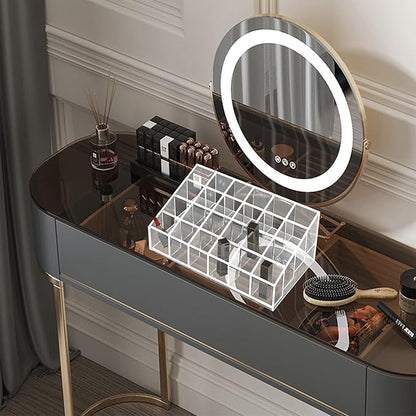XINGLIAN 24 Slot Clear Lipstick Holder - Lipstick Organizer for Bottles