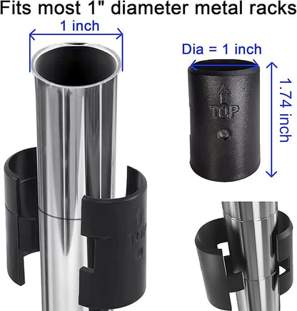 WAFJAMF 26 Pack Wire Shelving Shelf Lock Clips for 1" Post- 13 Pairs Shelving Sleeves Replacements for Wire Shelving System