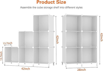Stackable Closet Organizers and Storage 6 Cube Storage Organizer Closet Organizer for Bathroom Closet Storage for Wardrobe