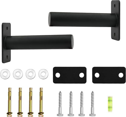 Wall Mounted Olympic Weight Plate Rack, Heavy Duty Metal 2" Plate Holder & Hanger for Home Gym, Garage Gym, Powerlifting & Fitness Equipment Storage, 275 lbs Capacity Barbell Plate Organizer with Screws for Wood & Concrete Walls