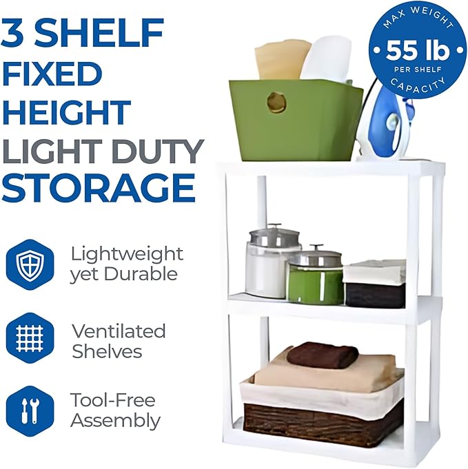 Gracious Living Storage Shelving Unit Organizers