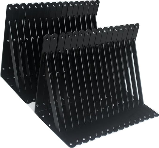 40 Pack L11 x H 8" Black Heavy Duty Shelf Brackets with Screws Metal Shelf Brackets Shelf Support Angle Brackets for Shelves L Brackets Heavy Duty Floating Shelf