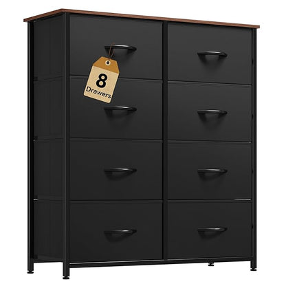 DWVO 8-Drawer Fabric Dresser, Furniture Storage Tower Cabinet, Organizer for Bedroom