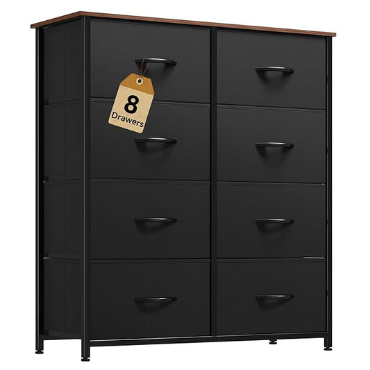 DWVO 8-Drawer Fabric Dresser, Furniture Storage Tower Cabinet, Organizer for Bedroom