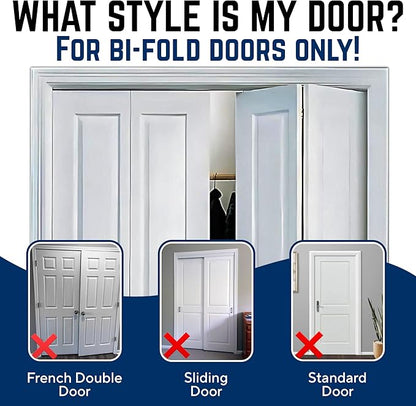 (2- Pack) - Safety Innovations Bi-fold Door Lock - Closet Protection Child and Pet Proof Bi-fold Door Lock - Tool-Free Installation - Unbreakable Clear Polycarbonate - for 1 3/8" Thick Wood Doors