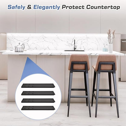 Countertop Support Brackets Heavy Duty 4 Pack 1/4" Thick 16 Inch Flat Hidden Knee Wall Countertop Bracket for Granite Quartz Wood Concret Countertops Screws Included