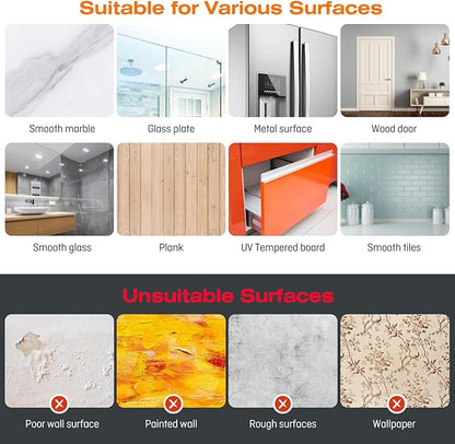 Adhesive Wall Hooks for Hanging Heavy Duty 33lb(Max), Waterproof and Rustproof Transparent Self Adhesive Hooks for Bathroom Kitchen Outdoor and Home Improvement -24 Pack
