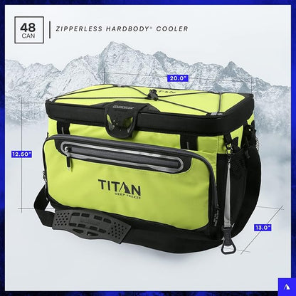 Titan by Arctic Zone Deep Freeze Cooler - Zipperless Hardbody Cooler - Deep Freeze Insulation, HardBody Liner, and SmartShelf
