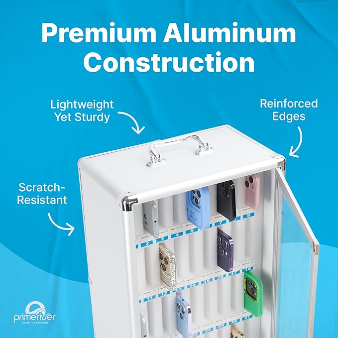 Bulk Supply – Pallet of 40 Cell Phone Lockers | Secure 36-Slot Storage Cabinets for Classroom, Gym & Office | Portable & Wall-Mounted Organizers