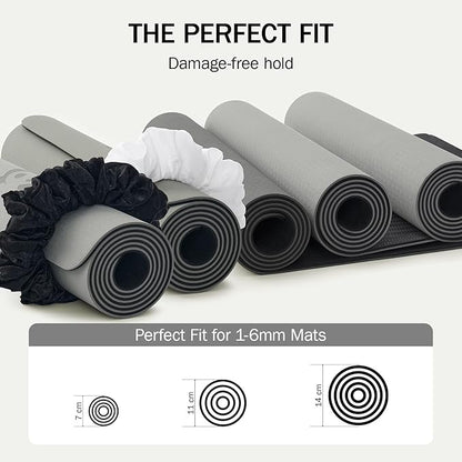 Slim Panda Yoga Mat Scrunchie,Style & Cute Mat Holder,Stretchable Velvet Fabric Fit All Standard Yoga Mats (mat not included)