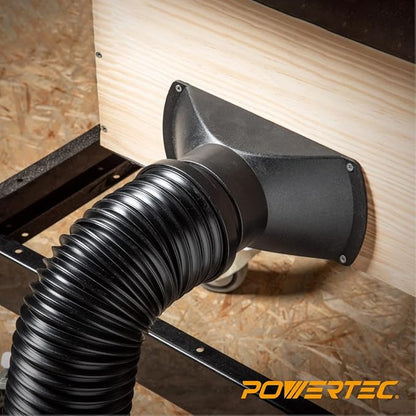 POWERTEC 4'' x 36" Dust Collection Hose, Flexible 4 Inch Dust Collector Hose for Table Saw, Drill Press, Woodworking and Wood Shop Dust Collection System (70128V)