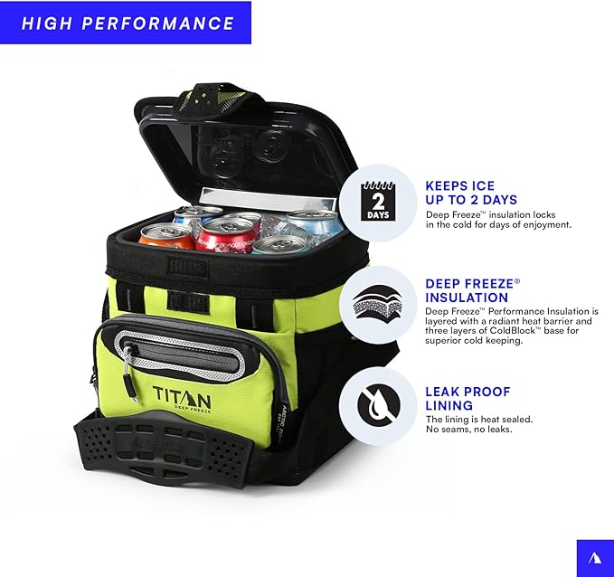 Titan by Arctic Zone Deep Freeze Cooler - Zipperless Hardbody Cooler - Deep Freeze Insulation, HardBody Liner, and SmartShelf