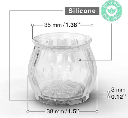 X-Protector Silicone Chair Leg Floor Protectors with Non-Slip Bottom - 16 PCS - Anti-Slip Chair Leg Covers - Non-Skid Furniture Leg Caps - Furniture Pads for 1.4-1.8" Round & 1.1-1.4" Square Legs!