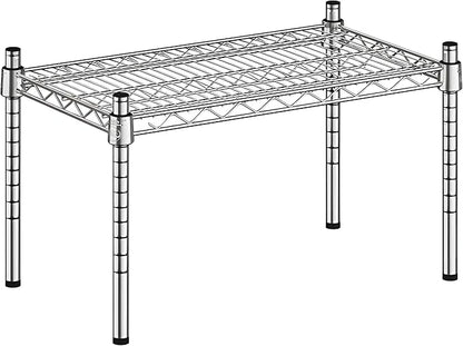 14" x 24" x 14" Chrome Wire Storage Shelf, Dunnage Rack, Commercial 1 Tier Small Shelf