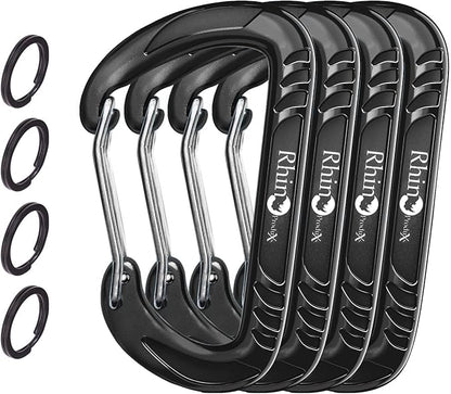 12kN (2697 lbs) Heavy Duty Carabiner Clips, for Securing Pets, Outdoor, Camping, Hiking, Hammock, Dog Leash Harness, Keychains