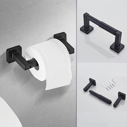 Matte Black Bathroom Hardware Set 8 Pieces,Towel Bar Set Stainless Steel Wall Mounted, Includes 23.6In Hand Towel Bar, Towel Ring, Robe Towel Hooks,Toilet Paper Holder, Bathroom Towel Rack Set