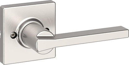 Kwikset Casey Interior Passage Door Handle,Lever for Closet and Hallway Doors,Reversible Non-Locking Handle Lever,Satin Nickel,with Microban Protection,(Pack of 10)