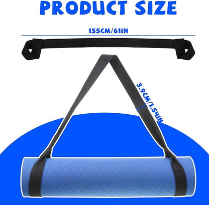 Black Yoga Mat Carrier, Multi-purpose Strap for All Mat Sizes, Easy-Cinch Yoga Mats Holder for Carrying and Organizing, Adjustable Straps Hands-Free - (Mat Not Included)