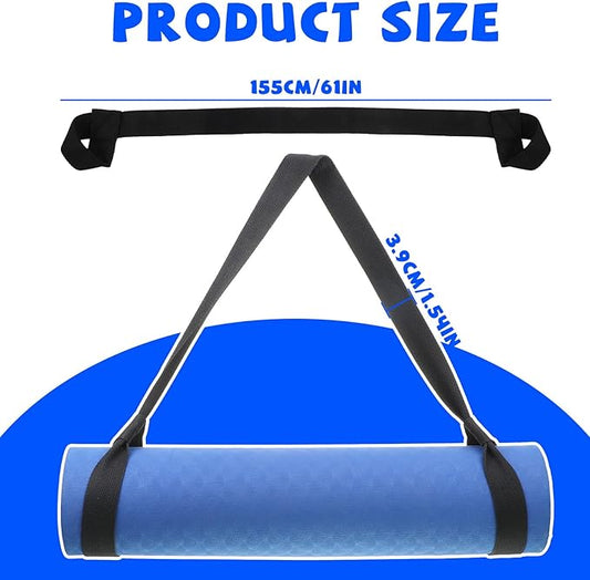Black Yoga Mat Carrier, Multi-purpose Strap for All Mat Sizes, Easy-Cinch Yoga Mats Holder for Carrying and Organizing, Adjustable Straps Hands-Free - (Mat Not Included)