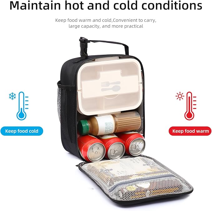 Lunch box Lunch bag for men women Insulated Lunchbox Lunch bags for Work Picnic Travel (Thicken purple)