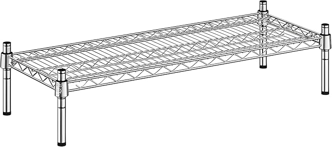 14" x 36" x 8" Chrome Wire Storage Shelf, Dunnage Rack, Commercial 1 Tier Small Shelf