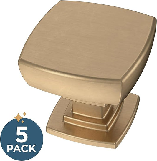 Franklin Brass Parow (5-Pack) Cabinet Knobs | Champagne Bronze Handles for Dresser Furniture Drawers/Kitchen/Door/Bathroom | 1-1/8" P29542Z-CZ-B1