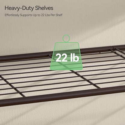 Shoe Rack for Closet, Metal Shoe Organizer, 8 Tier Garage Shoe Rack Max Holds 40 Pairs,Shoe Storage Shelf,Entryway, Bronze