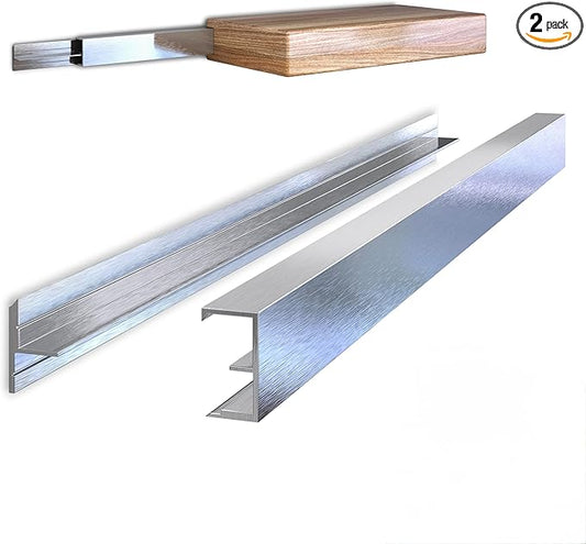 Hovr Solutions Classic 23.75” (2-Foot), Aluminum Floating Shelves Wall Bracket System, 300LB Load Capacity, Hidden Support Bracket Up to 31” Shelf, 2-Pack