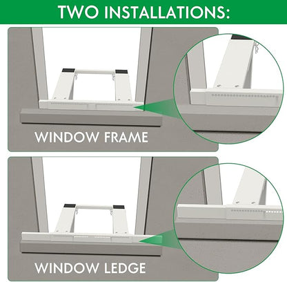 Window Air Conditioner Support Bracket, Window AC Support Bracket No Drilling Required – Easy to Install Universal Window AC Mount,(up to 200 lbs)