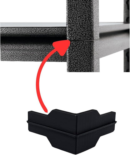 Whalen Post Insert Corner Connector for Shelving Costco (4 PCS), Black