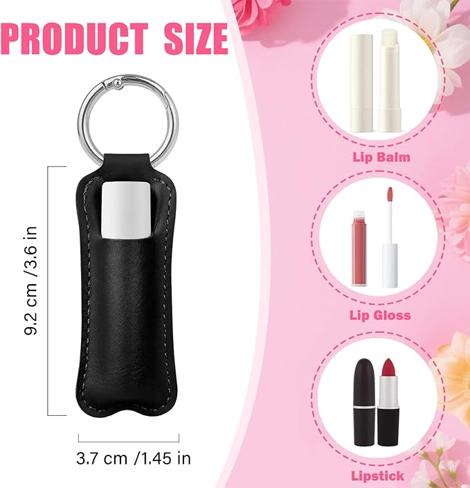HEYSKAY Lip Balm Holder Keychain,Stocking Stuffers Gifts Lipstick Keychain Holder Compatible with Chapstick,Lipgloss Keychain