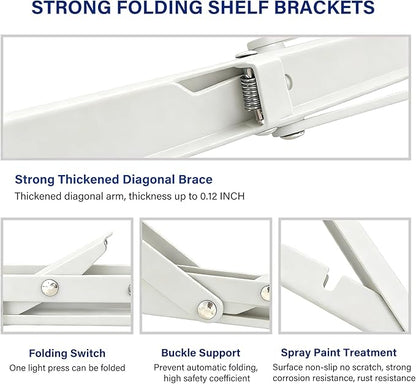 Brackets (White, 10 Inch 2 Pcs)
