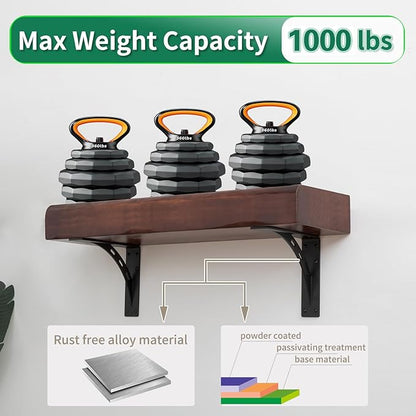20 inch x 13.5 inch Heavy Duty Bracket,Granite Countertop Support Brackets, Heavy Duty Shelf Brackets , Max Load 1000 Lbs ,Mantel Brackets (Set of 2) - (20 " x 13.5 ")