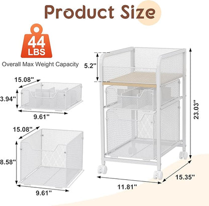 Rolling Makeup Cart Organizer with 2 Drawers, Narrow Floor Skincare Organizers, Vanity Organizer Cosmetics Display Cases Holder for Skin Care Nail Polish Perfume Makeup Brush, White