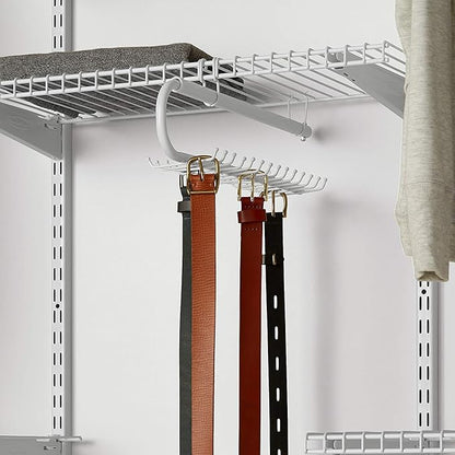 Rubbermaid Configurations Tie & Belt Organizer, White, Accessory Organization System and Storage, for Home/Closet/Bathroom