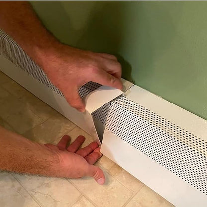 Baseboarders Basic Series Galvanized Steel Coupler, Rust-Resistant, White, Connects & Aligns Multiple Basic Series Heater Covers for Seamless Installation