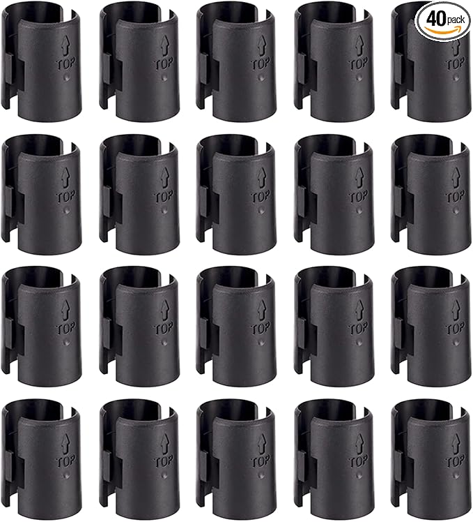 Wire Shelf Clips, Wire Shelving Shelf Lock Clips Replacements for 1" Post Metal Shelving Sleeves System（40 Packs/20 Pairs）