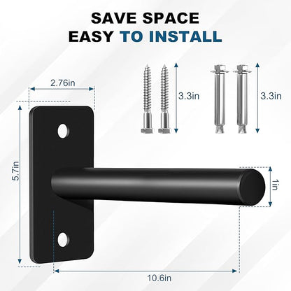 EVERYMATE Weight Plate Rack, Wall Mount Weight Plate Holder for Bumper Plates, Max Weight Capacity 330 lb, Home Gym Organizer