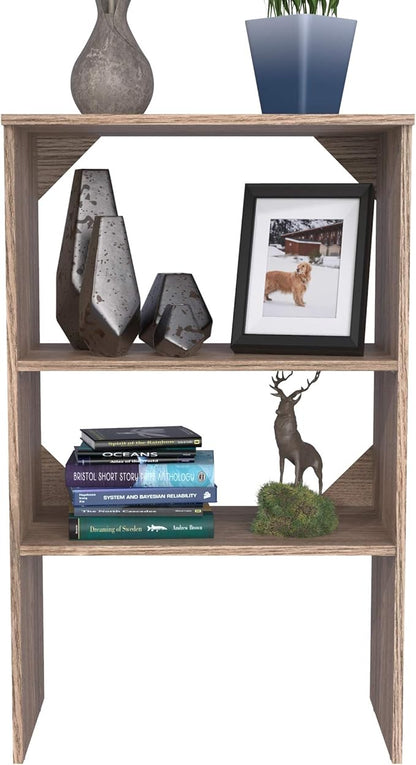 ClosetMaid SuiteSymphony Wood Shelf Unit, 2 Shelves, Adjustable, for Storage, Closet, Clothes, Shoes, Décor, TV, Books, Natural Gray