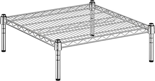 24" x 24" x 8" Chrome Wire Storage Shelf, Dunnage Rack, Commercial 1 Tier Small Shelf