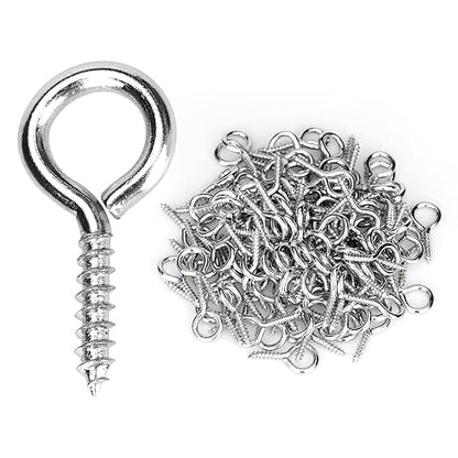 Aovchei Eye Screws, 150PCS 0.59 inches Heavy Duty 304 Stainless Steel Self Tapping Eye Hooks Bolts, Indoor & Outdoor for Hanging Artwork
