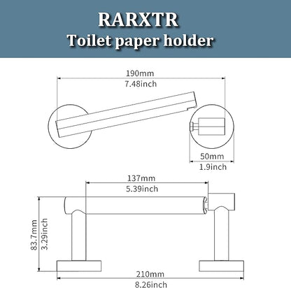 Matte Black 2 Pack Toilet Paper Holder SUS304 Stainless Steel Double Post Pivoting Toilet Paper Roll Holder Wall Mounted Toilet Tissue Holder for Commercial Bathroom RV