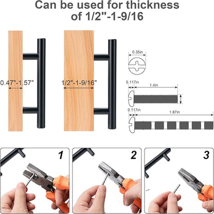 25 Pack Cabinet Pulls Brushed Nickel Stainless Cabinet Handles, for Kitchen and Bathroom Cabinets, 5 Inch Length, 3 Inch Hole Center