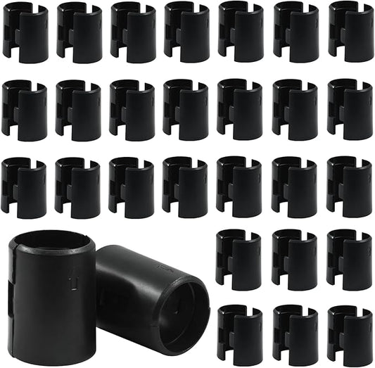 56Pcs (28 Pairs) Wire Shelf Clips, 7/8"(22mm) Post Wire Shelving Shelf Lock Clips, Plastic Black Shelving Sleeves Replacements for Wire Shelving System