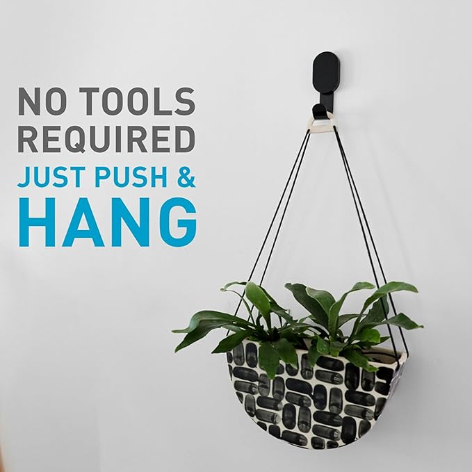 3M CLAW 15 lb. 2 Drywall Black Hooks & 2 Extra Picture Hangers, Heavyweight Hanging Solution for Backpacks, Jackets, Pictures and Room Decor, Cute Wall Hooks - 4 Pack