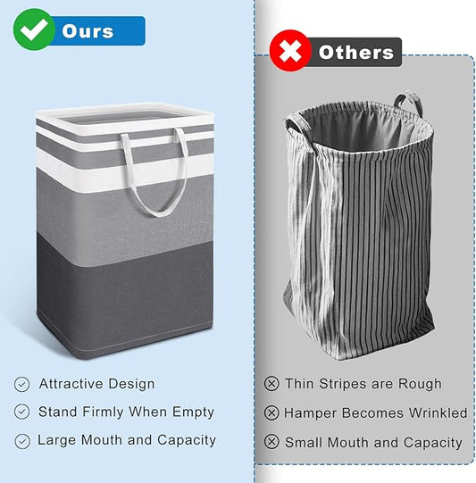 2-Pack Large Laundry Bag, Waterproof,Collapsible Tall Clothes Hamper with Extended Handles for Clothes Toys in the Dorm and Family,NO have Wire frame！ not stand up!