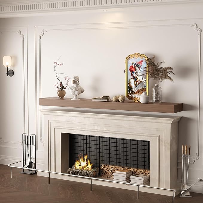 1 Pack Large Shelf Brackets Long Floating Shelf Bracket Invisible Floating Shelf Hardware Heavy Duty Floating Mantel Brackets(70"X6"X1.5" with Tools)